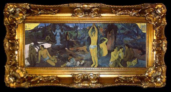 framed  Paul Gauguin We come from who we are where we are, ta009-2